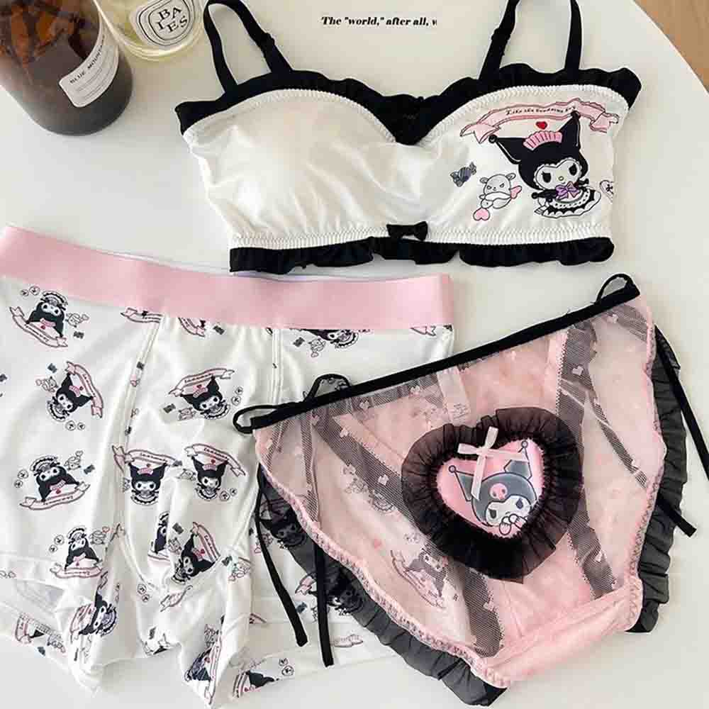 Women'S Fashion Underwear - Sanrio Black Rice Anime-Unterwäsche-Set für Damen