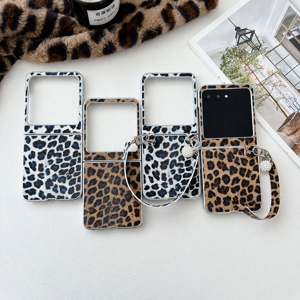 Women'S Fashion Line - Leopardenmuster Klappbare Handyhülle für Motorola Razr