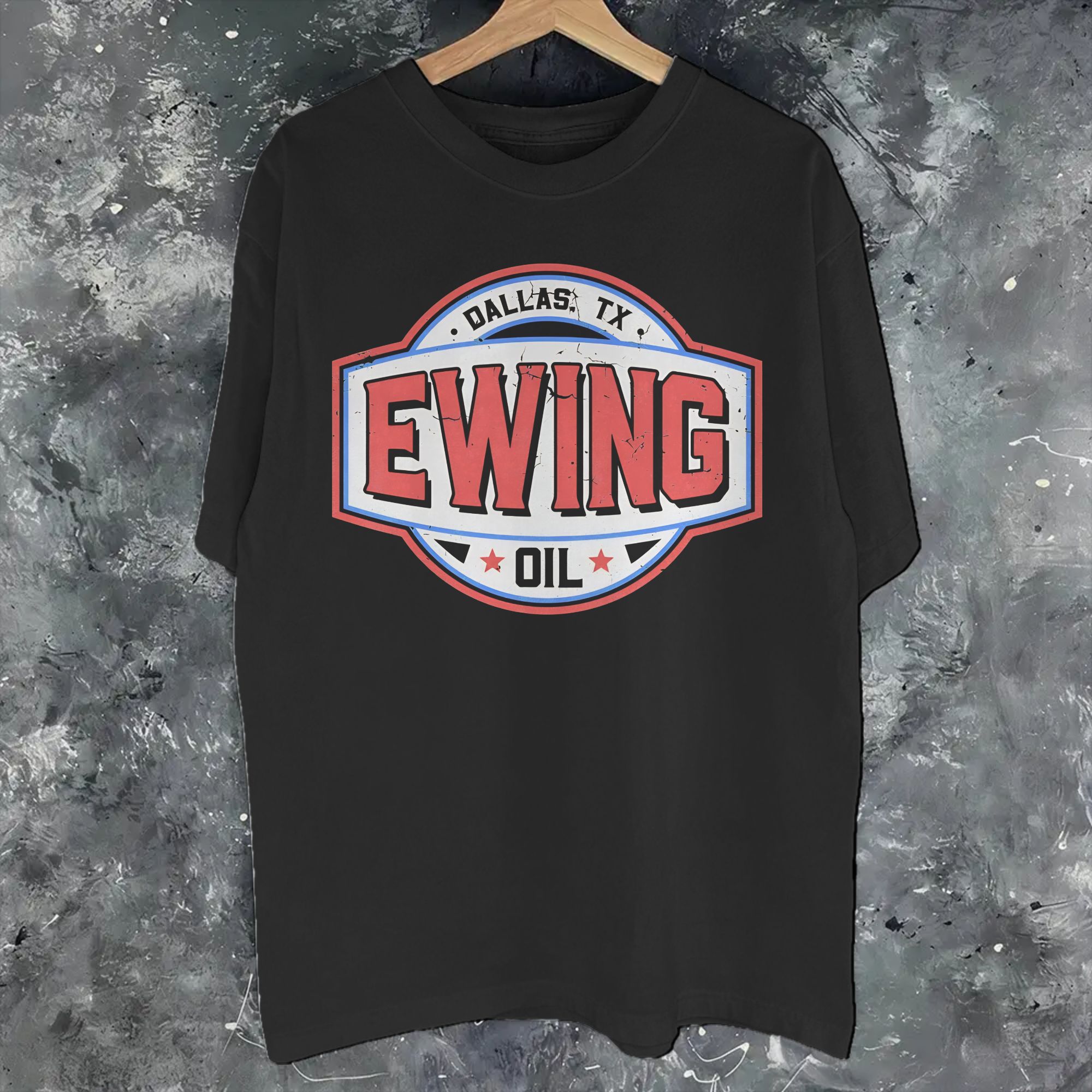 Women'S Fashion In The 70S - Männer Frauen Grafikdruck Ewing Oil Co.