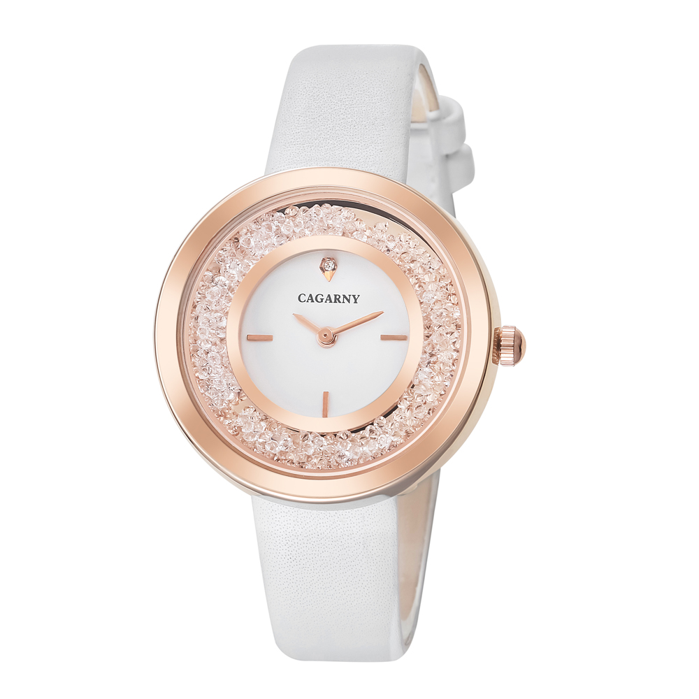 Women'S Fashion Vogue - Luxus Marke Cagarny Quarzuhr Für Frauen