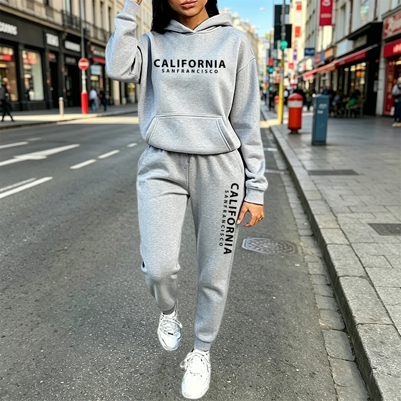 Women'S Fashion Sweatshirts - Urban Casual Mode Hoodie Jogger Anzug