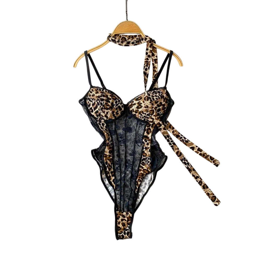 Women'S Fashion Underwear - Damen Hotsweet V-Ausschnitt Leopardenmuster Schlanker Vintage-Trägerbody
