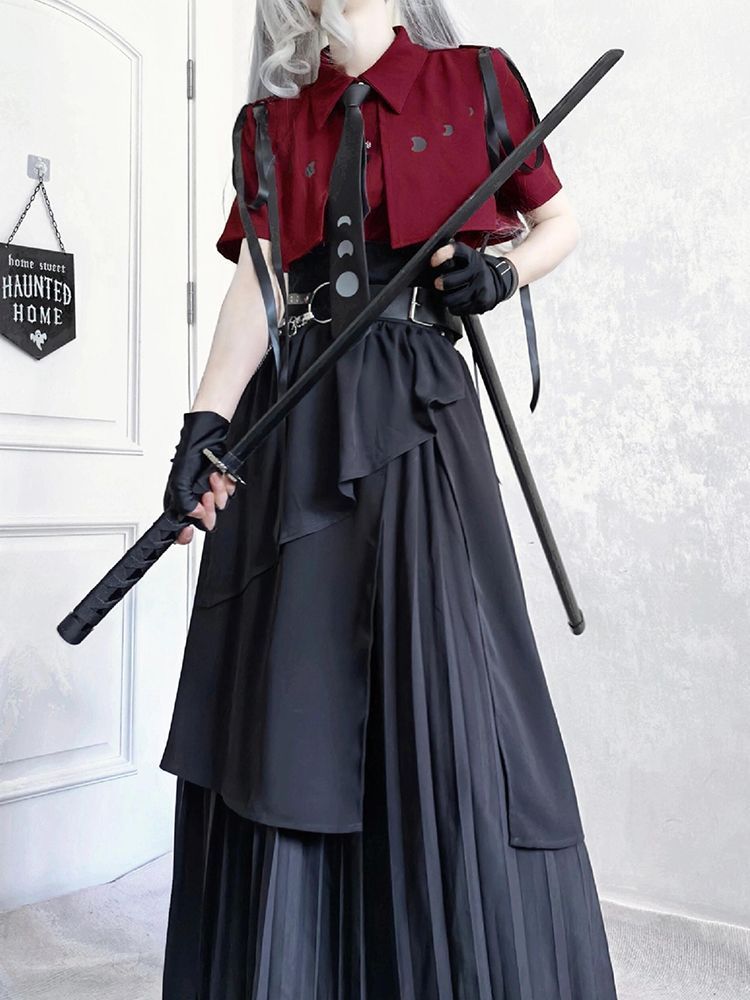 Belted Shirt Dress - 2025 neue Gothic Vintage Elegante 3