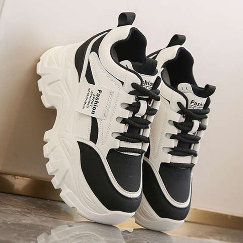 Sneakers Fashion Women - Neue Modische Plateau-Sneaker mit 8cm Interner