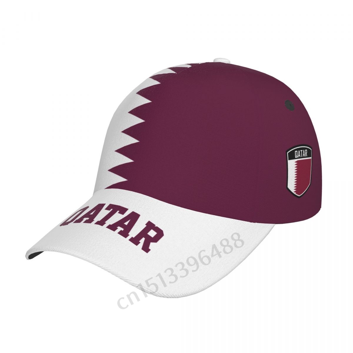 Women Fashion Qatar - 2025, Katar-Flagge, 3D-Fußballmütze, Sonnen-Baseballmütze, atmungsaktiv, verstellbar,