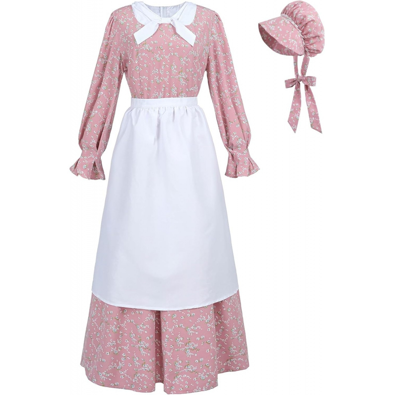 Women'S Fashion In The 1800S - Pioneer Prairie Kleid Damen Kolonial-Pilgerkostüm 1800er