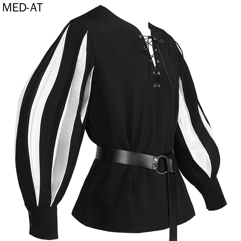 Belted Shirt Dress - Herren Mittelalter Cosplay Halloween Krieger Ritter