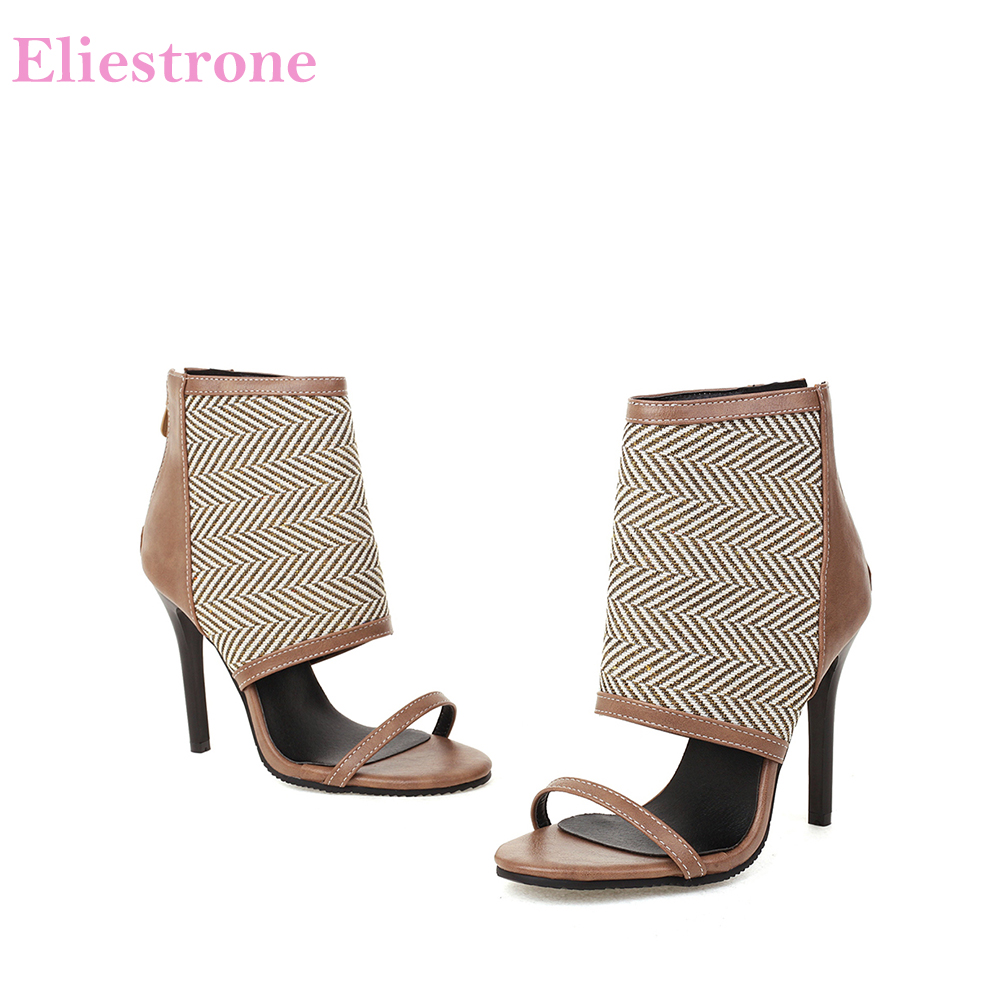 Women'S Fashion Brand Shoes - Brandneue Mode Beige Schwarz Damen Sandalen