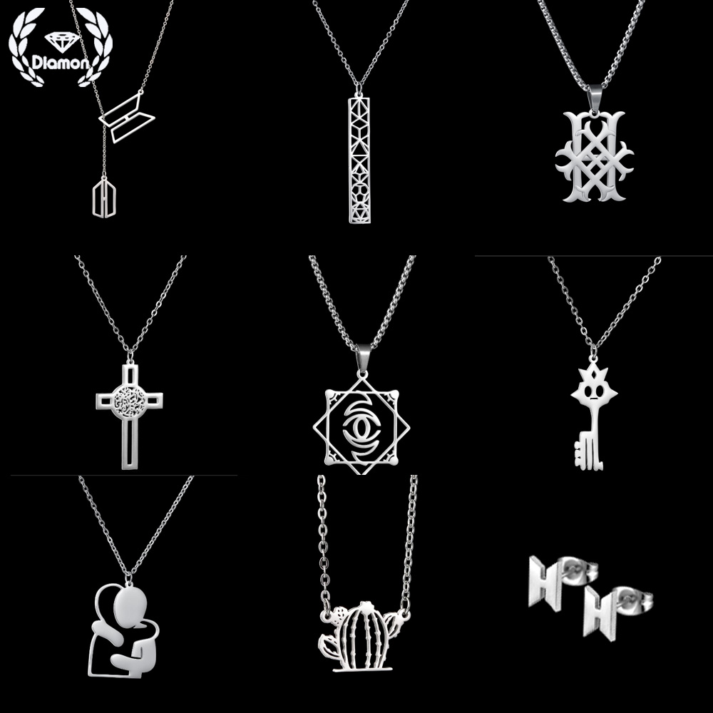 Women Fashion Logo Design - Personalisierte Geometrie-LOGO-Namen-Bild-Halskette mit Diamanten, Kinder-Kunst-Edelstahl-Design, Familienschmuck-Geschenk