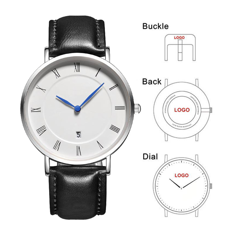 Fashion Women Watch - B-8210A Einfache Männer Uhren Mit Datum
