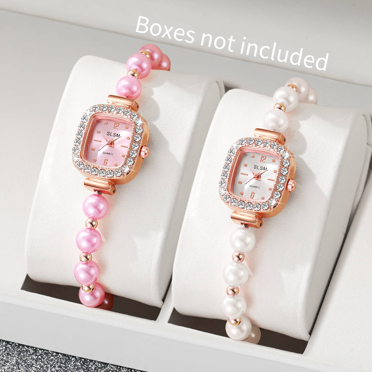 Fashion Women Watch - 2 Stück/Set Modische quadratische Damenuhren, Imitation