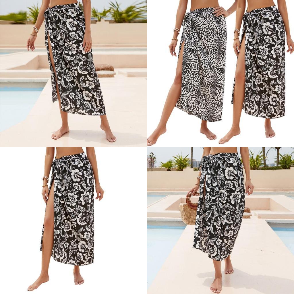 Printed Wrap Skirt - Y1uc sarong-swimsuit vertuschte für Frauen gedruckt