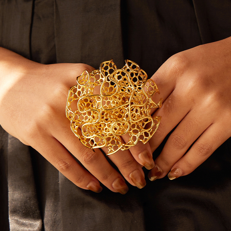 Ivog aushöhlen 18 Karat vergol – Women'S Fashion Website Bewertung und Preis