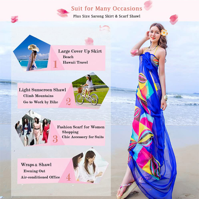 Pareo Schal Frauen Strand Saro – Printed Wrap Skirt Bewertung und Preis