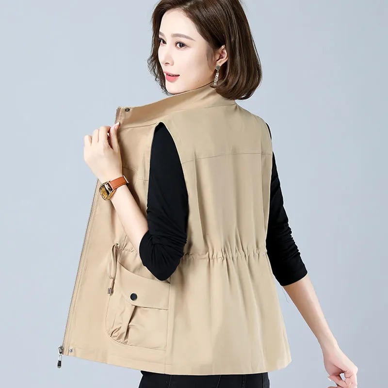 Leichte Damenweste mit Stehkra – Women'S Fashion Utility Vest Bewertung und Preis