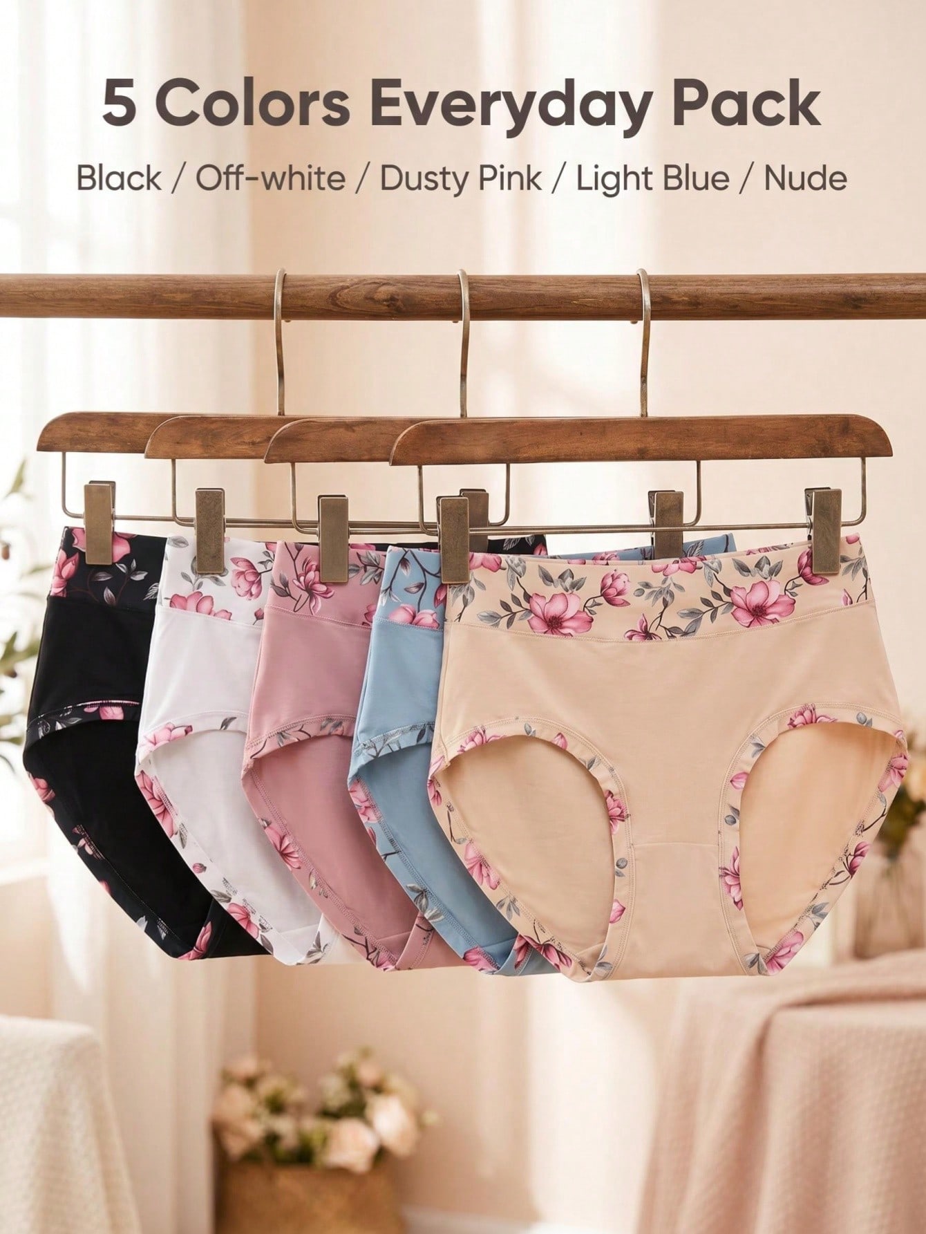 5-teiliges Set Damen-Slips mit – Women'S Fashion Underwear Bewertung und Preis