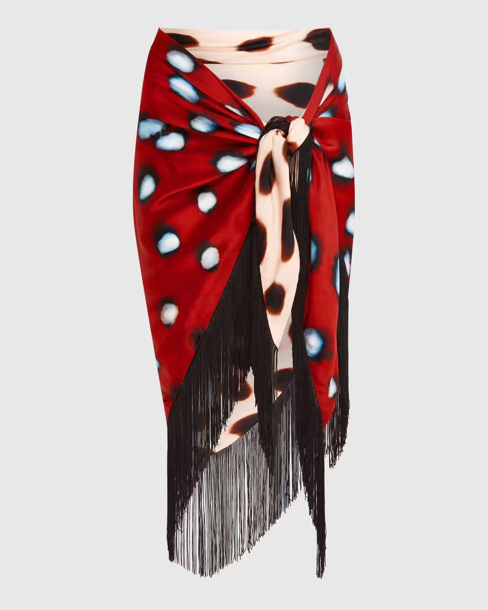 STYLISH LADY Roter Punktdruck  – Printed Wrap Skirt Bewertung und Preis