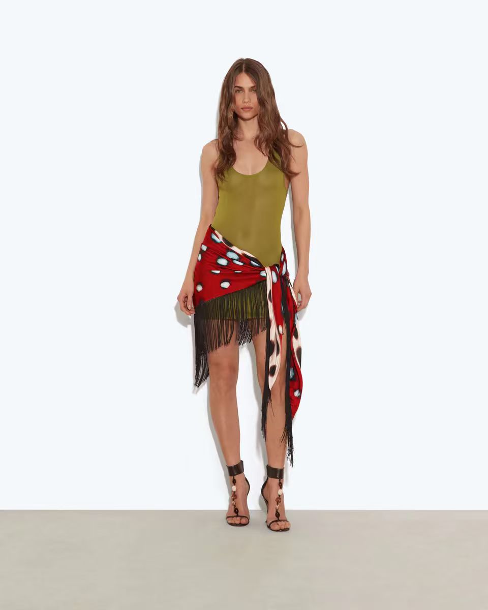 STYLISH LADY Roter Punktdruck  – Printed Wrap Skirt Bewertung und Preis