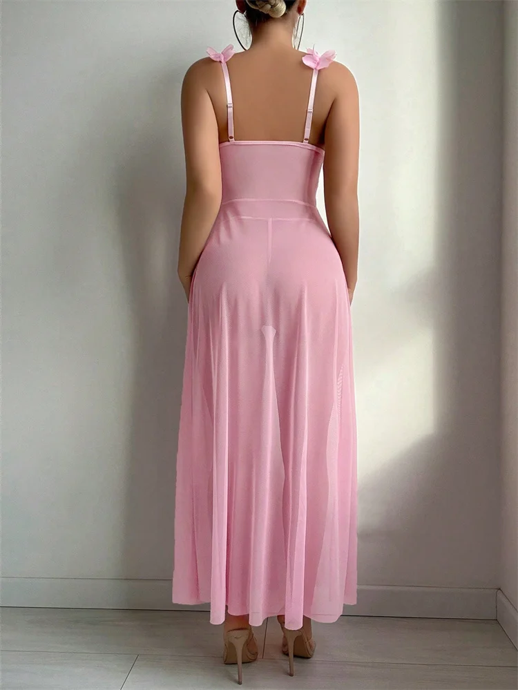 Rosa Blumenmuster Sexy Nachthe – Women'S Fashion Line Bewertung und Preis