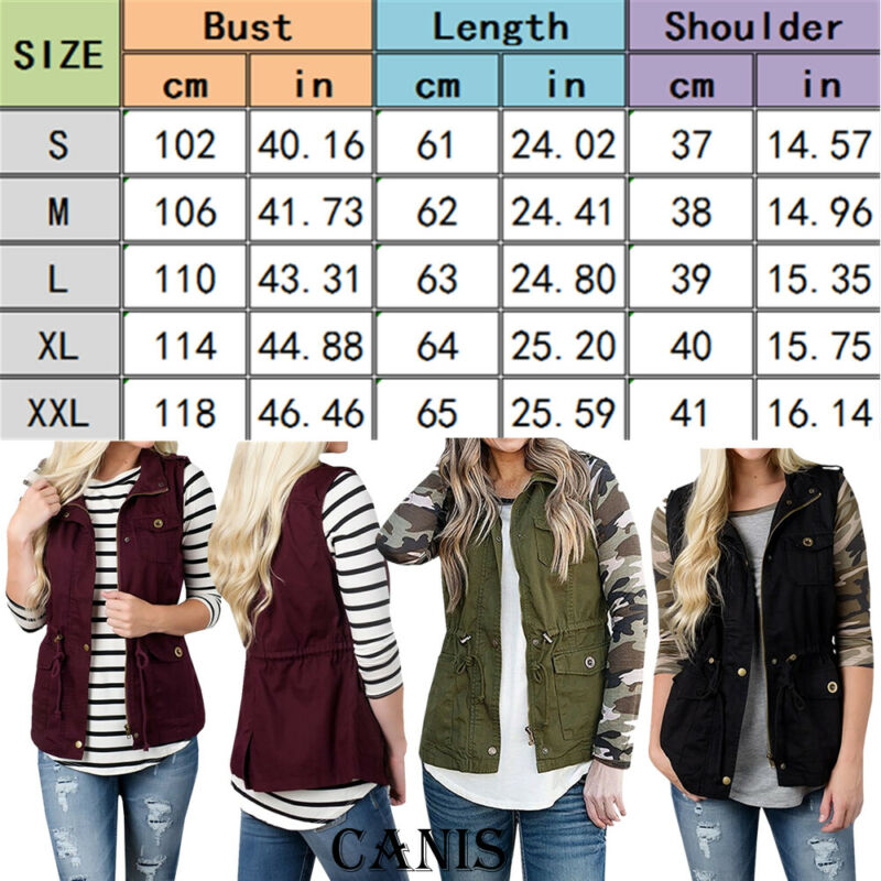 Mode Frauen Weste Olive Cargo  – Women'S Fashion Utility Vest Bewertung und Preis